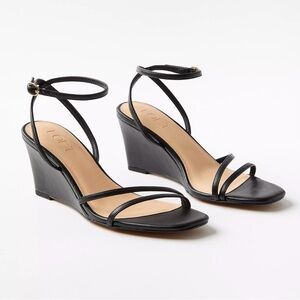 LOFT Elegant Black Wedge Sandals